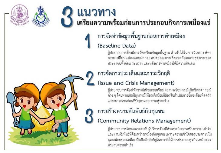 3 แนวทางเตรียมความพร้อมก่อนการประกอบกิจการเหมืองแร่