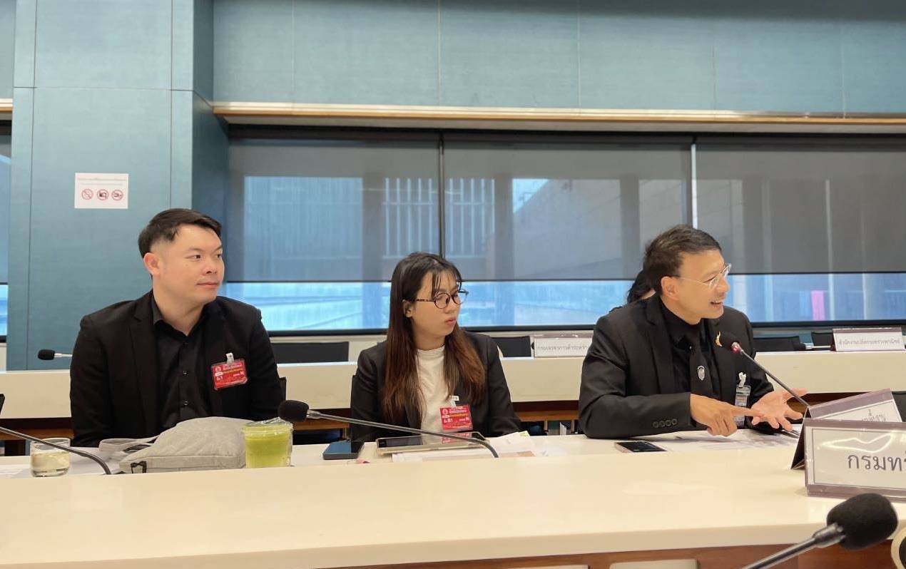 อพร.อดิทัตฯ ร่วมชี้แจงต่อคณะอนุกรรมาธิการพิจารณาศึกษาญัตติแนวทางการรับมือผลกระทบของสงครามการค้าต่อเศรษฐกิจไทย ในคณะกรรมาธิการการพัฒนาเศรษฐกิจ สภาผู้แทนราษฎร