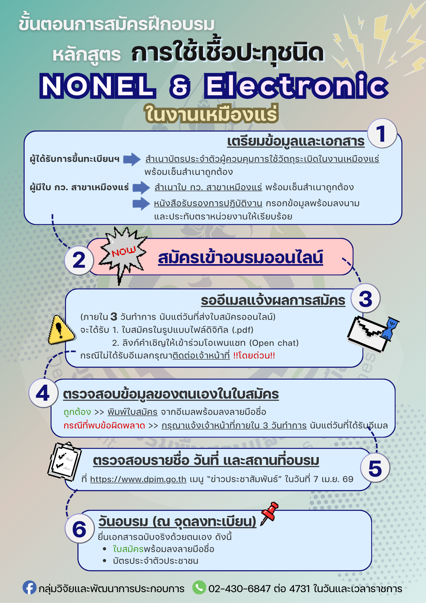 แสดงขั้นตอนการสมัครโครงการ