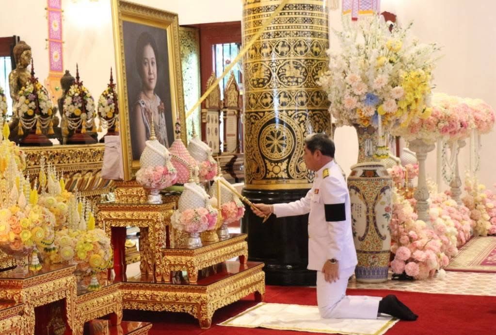 สรข.3 ร่วมพิธีสวดพระพุทธมนต์และทำบุญตักบาตรถวายพระราชกุศล เพื่อน้อมรำลึกพระมหากรุณาธิคุณ “สมเด็จพระนางเจ้ารำไพพรรณี”