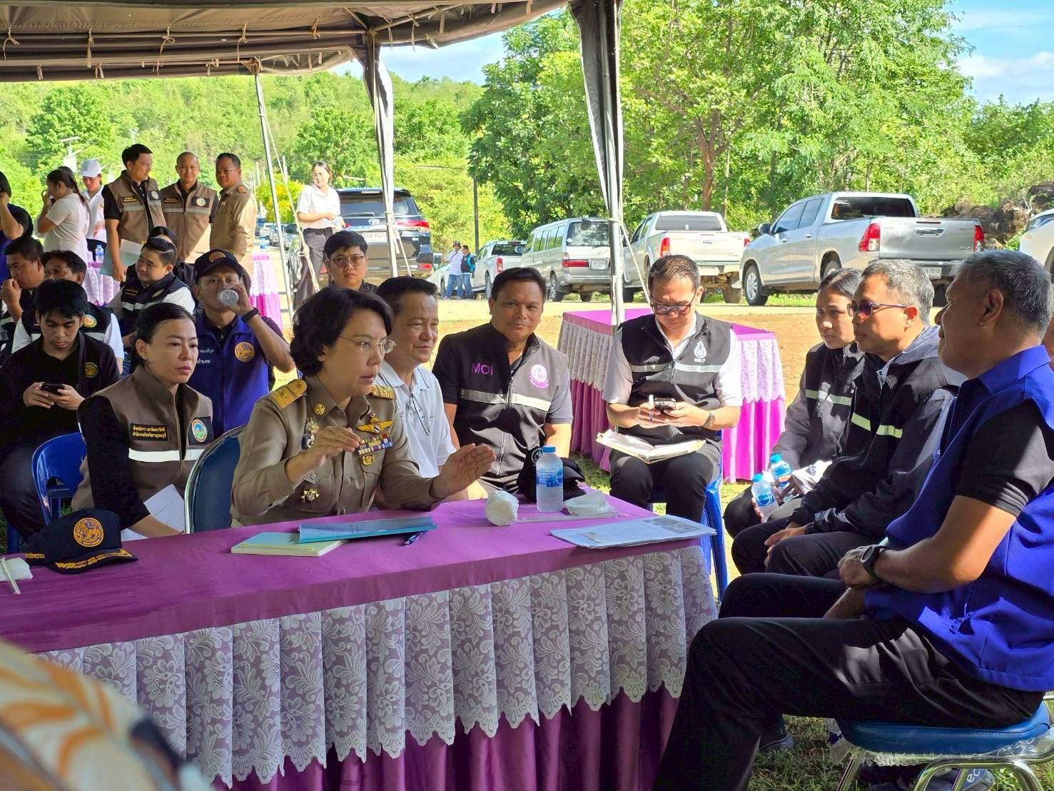 สรข.7 ร่วมตรวจสอบข้อเท็จจริงกรณีมีข้อร้องเรียนคัดค้านการขออนุญาตต่ออายุประทานบัตรของบริษัท เหมืองศิลาสยาม จำกัด จ.กาญจนบุรี
