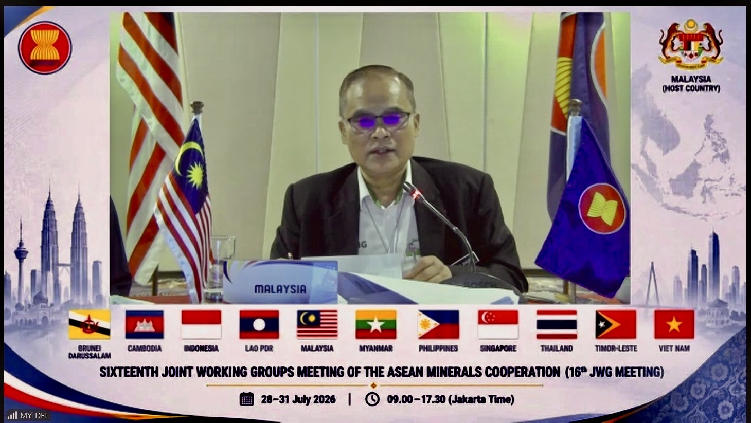 ผชช.กฤตยา เป็นผู้แทนไทยร่วมกับผู้แทนจากกรมทรัพยากรธรณี เข้าร่วมการประชุม The 16th Joint Working Group on Minerals (JWG)