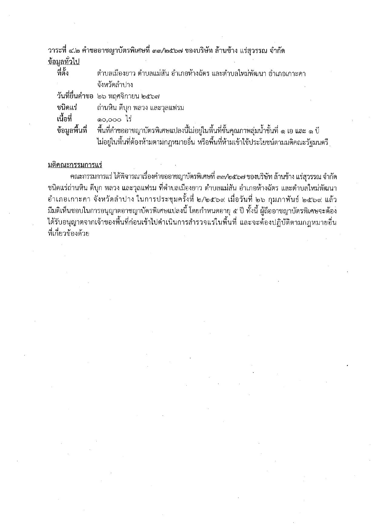 ในการประชุมครั้งที่ 2/2569 เมื่อวันที่ 26 กุมภาพันธ์ 2569