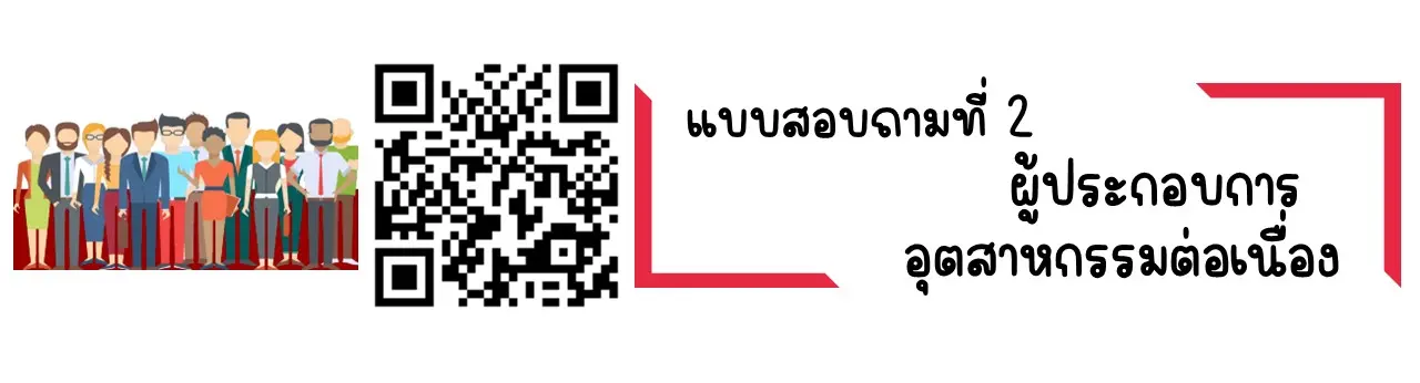 แบบสอบถามที่ 2 : ผู้ประกอบการอุตสาหกรรมต่อเนื่อง
